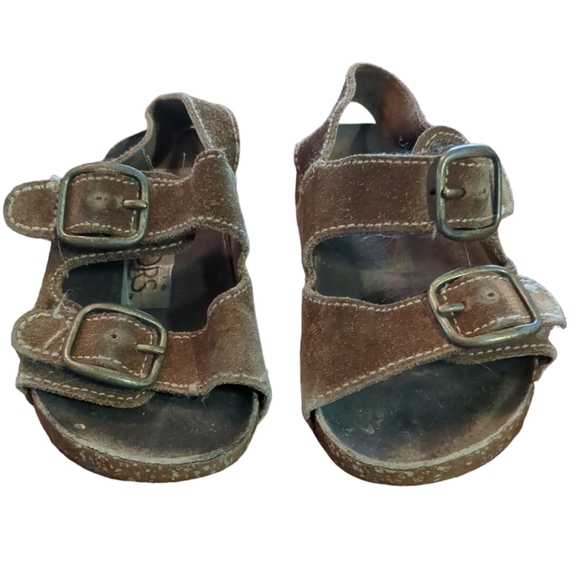 HONORS Brown Velcro Strapped Sandals Toddler 5 Gender Neutral - Picture 1 of 4